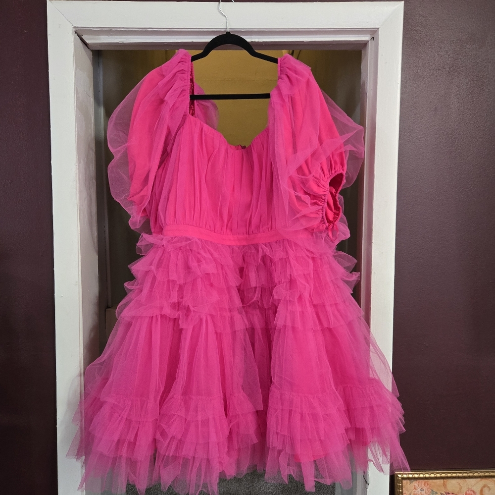 Ivy City - Pixie Dress - Hot Pink